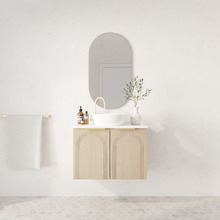 Arco 750mm Wall Hung Single Vanity with Solid Surface Countertop